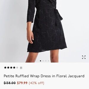 Madewell Ruffled Wrap Dress in Floral Jacquard